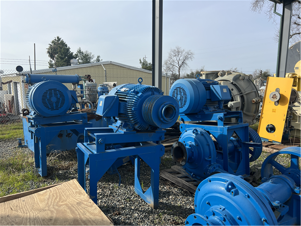 3 Units - ASH Pumps, Type B-6-6 with 100 HP motor